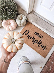 Hello Pumpkin Coir Doormat